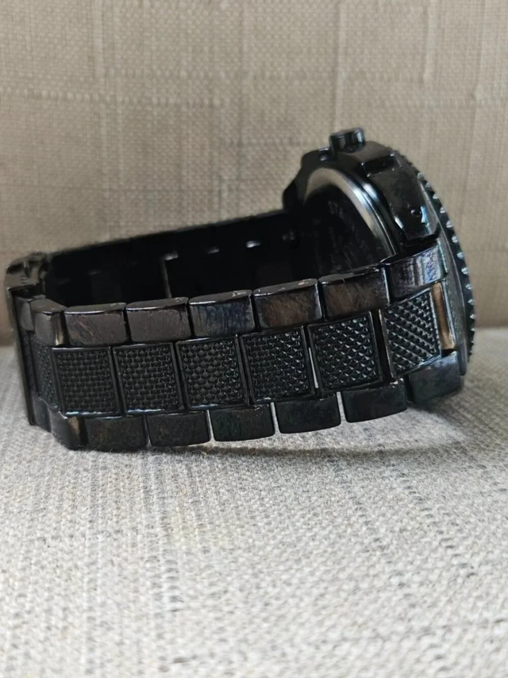 Geneva Men Wristwatch Quartz Analog Black Tone Fashion Wrist Watch